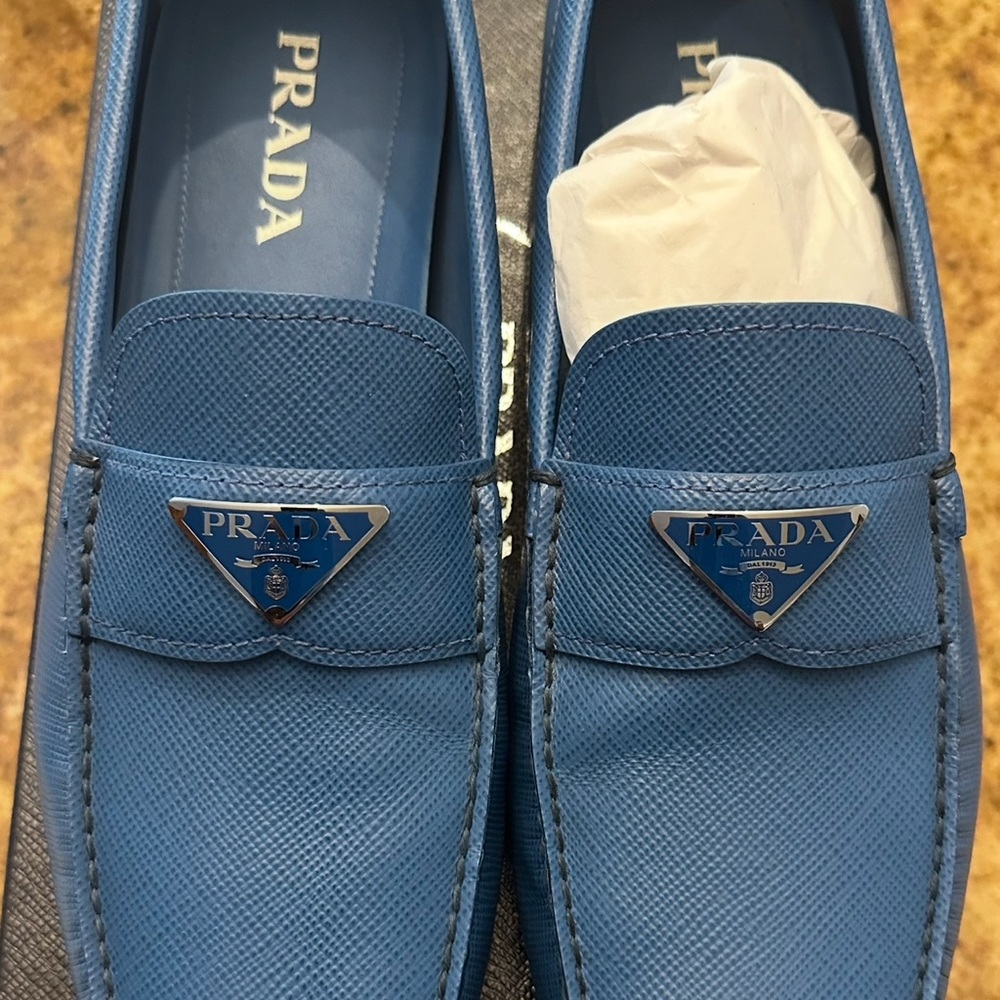 Prada Men's Blue Loafers